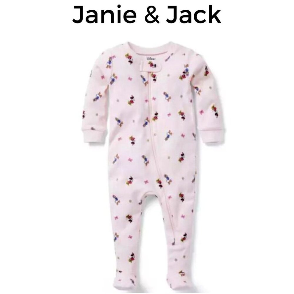 Janie & Jack x Disney 100% cotton girls pajama sleepwear onesie 3-6 mos NWT
